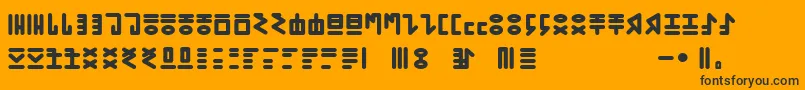 GENР RICA PRIMITIVA 01 Font – Black Fonts on Orange Background